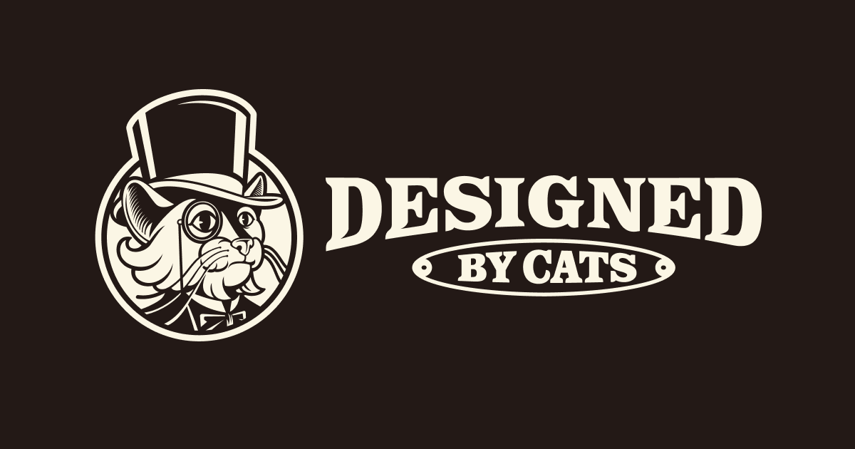 Designed by Cats logo